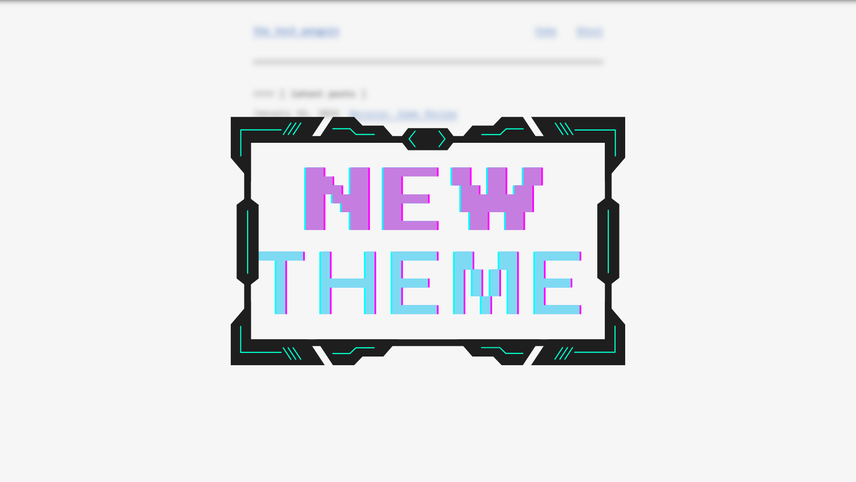 New Website Theme